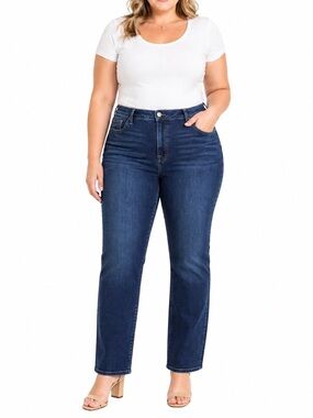 Jen7 Slim Straight Jeans Dark Wash Size 16